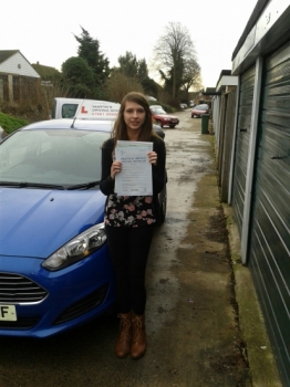 Well done Fi Hilson who passed in January 2015 with 0 minors